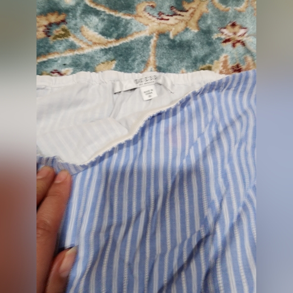 Guess Blue Striped Off-Shoulder Romper M New - Picture 7 of 9